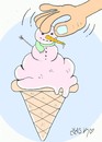 Cartoon: Snowman (small) by yasar kemal turan tagged snowman,winter,icecream