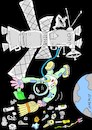Cartoon: space dumpster (small) by yasar kemal turan tagged space,dumpster