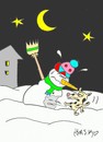 Cartoon: surprise visitors (small) by yasar kemal turan tagged surprise visitors dog snowman