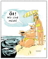 Cartoon: Öl (small) by Thomas Kuhlenbeck tagged urlaub,strand,mann,frau,paar,reich,reichtum,erdöl,öl,fund,umwelt,umweltverschmutzung,ölpest,meer