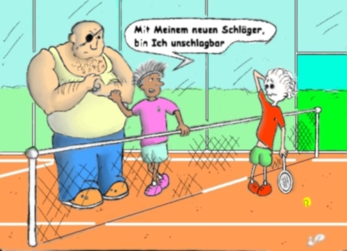 Cartoon: sport ist ..... (medium) by benni p-aus-e tagged sport,tennis