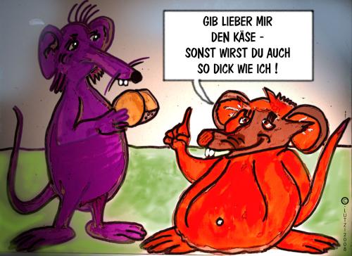 Cartoon: DICKE MAUS (medium) by Lutz-i tagged maus,käse