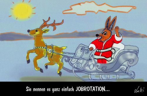 Cartoon: Jobrotation (medium) by Lutz-i tagged weihnachten
