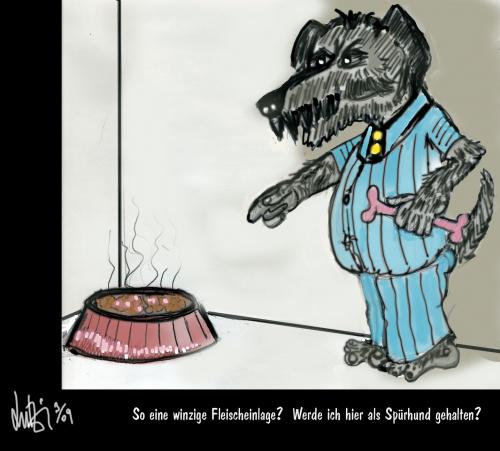 Cartoon: Spürhund oder was? (medium) by Lutz-i tagged hund,fressen,protest