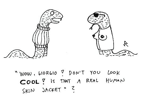 Cartoon: Cool Giorgio (medium) by Jani The Rock tagged snake,jacket,giorgio,cool