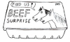 Cartoon: Findus Beef Surprise (small) by Jani The Rock tagged findus,beef,horse,meat,horsemeat,surprise