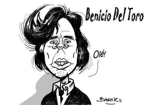 Cartoon: Benicio del Toro (medium) by Bartik tagged dessins,bartik,caricature,acteur,americain,benicio,del,toro,cinema