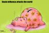 Cartoon: Swain influenza 1 (small) by BONIL tagged swain,fever,influenza,crisis,bonil