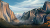 Cartoon: Yosemite (small) by alesza tagged yosemite national park autumn nature painting drawing photoshop environment