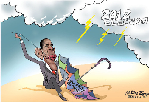 Cartoon: obama (medium) by King Kinya tagged op