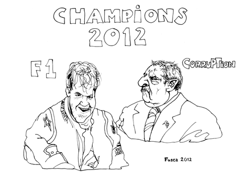 Cartoon: Champions of 2012 (medium) by Fusca tagged luladasilva,corruption,brazil,latrocracy,dictatorship