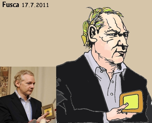 Cartoon: spy Julian Assange (medium) by Fusca tagged sensationalism,privacy,media,power,crime,murdoch,assange,spy