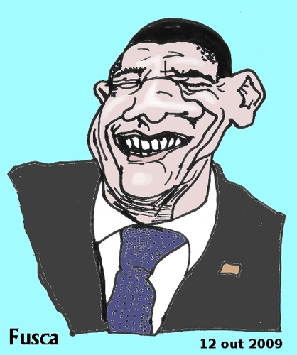 Cartoon: Thank you Obama (medium) by Fusca tagged terrorism,corruption,chavez,lula,latrocracy,autocracies,chavists