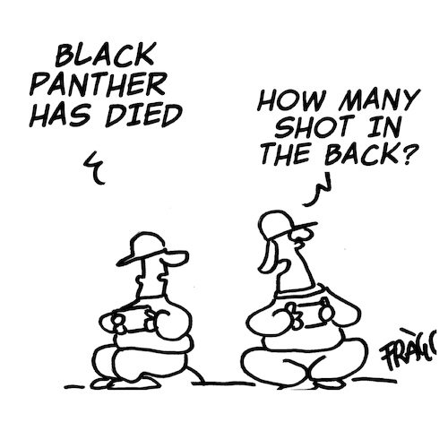 Cartoon: Black Panher Live Matter (medium) by fragocomics tagged black,panher,live,matter,black,panher,live,matter