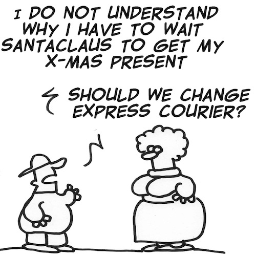 Cartoon: x-mas present (medium) by fragocomics tagged xmas,christmax,santaclaus,december,xmas,christmax,santaclaus,december
