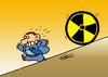 Cartoon: escape from nuclear (small) by fragocomics tagged nuclear,debate,italy,berlusconi,future,japan,earthquake,security