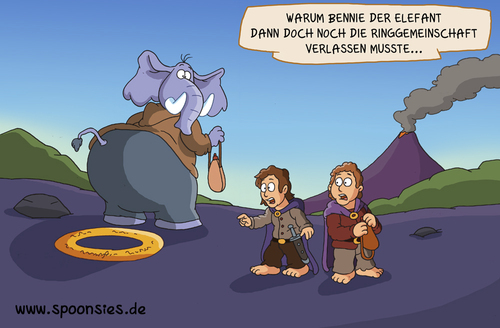 Cartoon: Herr der Ringe geplättet (medium) by ChristianP tagged herr,der,ringe,geplättet