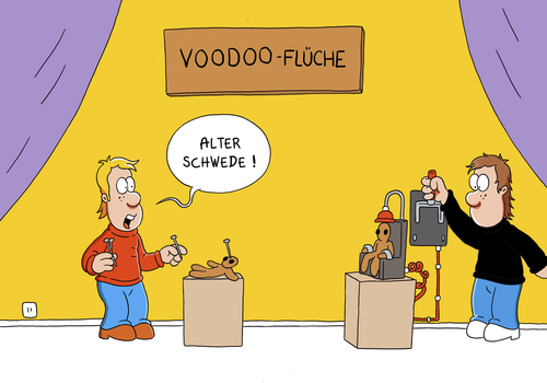 Cartoon: voodoo stuhl (medium) by ChristianP tagged voodoo,electric,chair