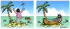 Cartoon: Badefreuden (small) by rpeter tagged baden,meer,palme,insel,schiffbruch,boot,nackt