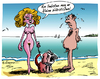 Cartoon: Neulich am FKK-Strand (small) by rpeter tagged fkk mann frau liebe nackt sex strand meer hund würstchen