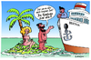 Cartoon: Niemals ohne... (small) by rpeter tagged mann,frau,rettung,kondom,insel,sex,nackt
