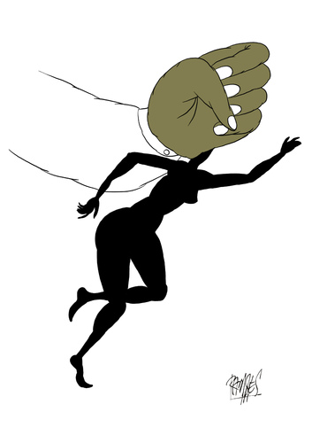 Cartoon: Violence against women! (medium) by Ramses tagged violenceagainstwomen,violence,men,women,freedom