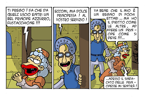 Cartoon: Il principe azzurro (medium) by ignant tagged fiabe,cartoon,comic,strip,humor