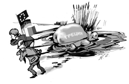 Cartoon: Ohne (medium) by medwed1 tagged hilfe,krise,gricheland,brd