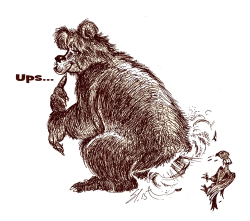Cartoon: Ups! (medium) by medwed1 tagged russland,usa,konflikt