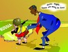 Cartoon: Sandspiele (small) by medwed1 tagged usa,krieg,merkel,brd,russland,ukraine