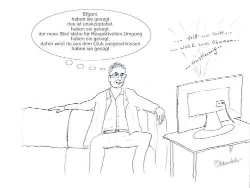 Cartoon: Es war einmal (medium) by Mückenstich tagged neuer,stiel