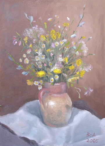 Cartoon: Flowers (medium) by boa tagged painting,color,oil,boa,romania,painter,landscape