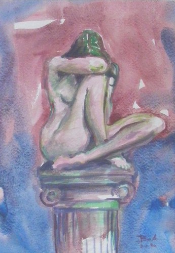 Cartoon: Nude 2 (medium) by boa tagged painting,color,oil,boa,romania,painter,landscape