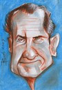 Cartoon: Nixon (small) by boa tagged aricature,cartoon,happy,nice,painting,humor,comic,boa,romania