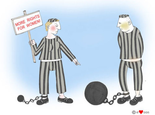 Cartoon: More rights for women! (medium) by eCardoon tagged women