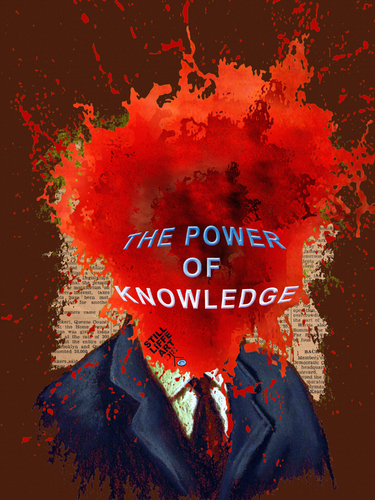 Cartoon: The power of knowledge (medium) by Zoran Spasojevic tagged knowledge,power,serbia,collage,digital,kragujevac,emailart,paske,spasojevic,zoran