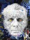 Cartoon: Samuel Beckett (small) by Zoran Spasojevic tagged emailart digital collage graphics samuel beckett portrait writer spasojevic zoran paske kragujevac serbia