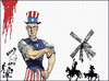 Cartoon: Uncle Sam lifted up his sleeves (small) by Zoran Spasojevic tagged emailart,digital,collage,graphics,uncle,sam,unclesam,spasojevic,zoran,paske,kragujevac,serbia