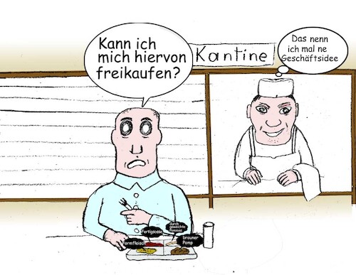 Cartoon: Mahlzeit (medium) by Leviathan64 tagged kantine,essen