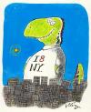 Cartoon: I 8 NY t-shirt (small) by neilo tagged tshirt,ny,monster,godzilla