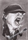 Cartoon: Angus Young of ACDC (small) by Joen Yunus tagged rockstar,pencil,drawing,caricature
