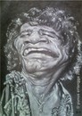 Cartoon: James Brown (small) by Joen Yunus tagged james,caricature,charcoal,soul,music