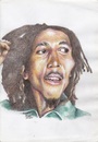 Cartoon: Robert Nesta Marley (small) by Joen Yunus tagged carricature,colored,pencil,rasta,marley