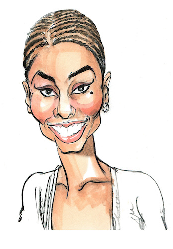 Cartoon: Alicia Keys caricature (medium) by Colin A Daniel tagged alicia,keys,caricature,colin,daniel