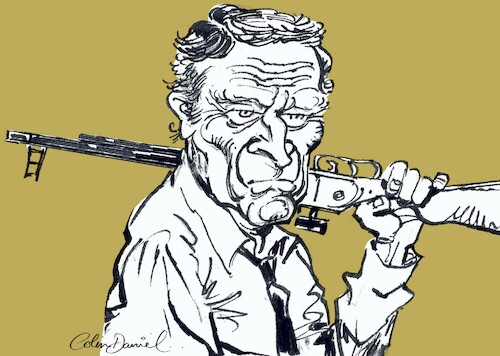 Cartoon: Charlton Heston caricature (medium) by Colin A Daniel tagged charlton,heston,caricature,colin,daniel