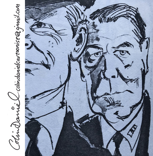 Cartoon: Michael Redgrave caricature (medium) by Colin A Daniel tagged michael,redgrave,caricature