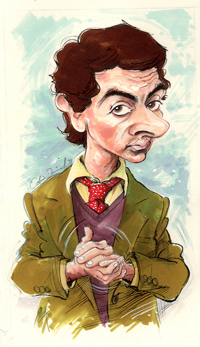 Cartoon: Rowan Atkinson caricature (medium) by Colin A Daniel tagged rowan,atkinson,caricature,colin,daniel