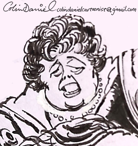 Cartoon: Shelley Winters caricature (medium) by Colin A Daniel tagged shelley,winters,caricature