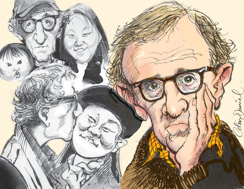 Cartoon: Woody Allen caricature (medium) by Colin A Daniel tagged woody,allen,caricature,colin,daniel