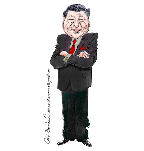Cartoon: Xi Jinping caricature (medium) by Colin A Daniel tagged xi,jinping,caricature